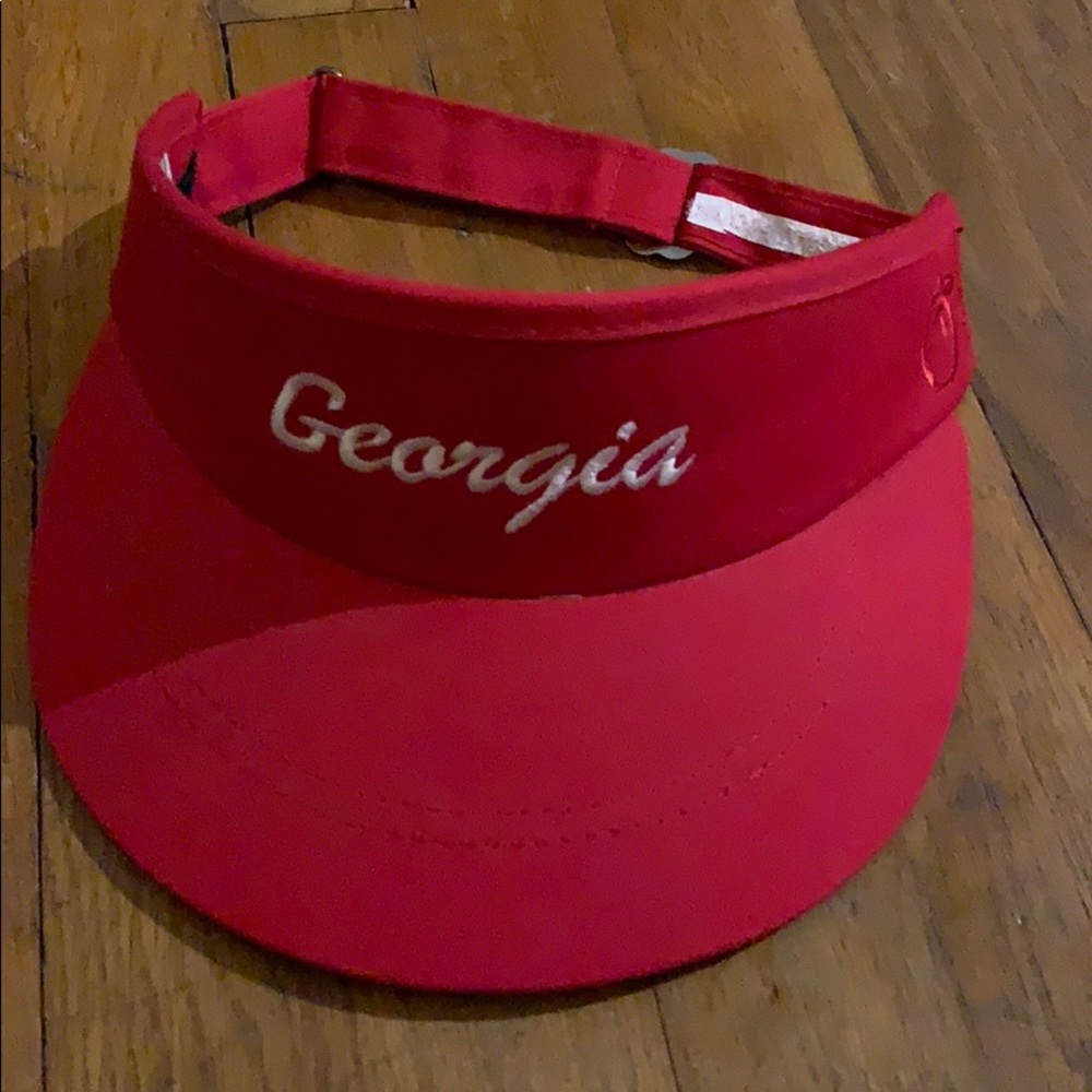 Red Georgia peach state pride visor